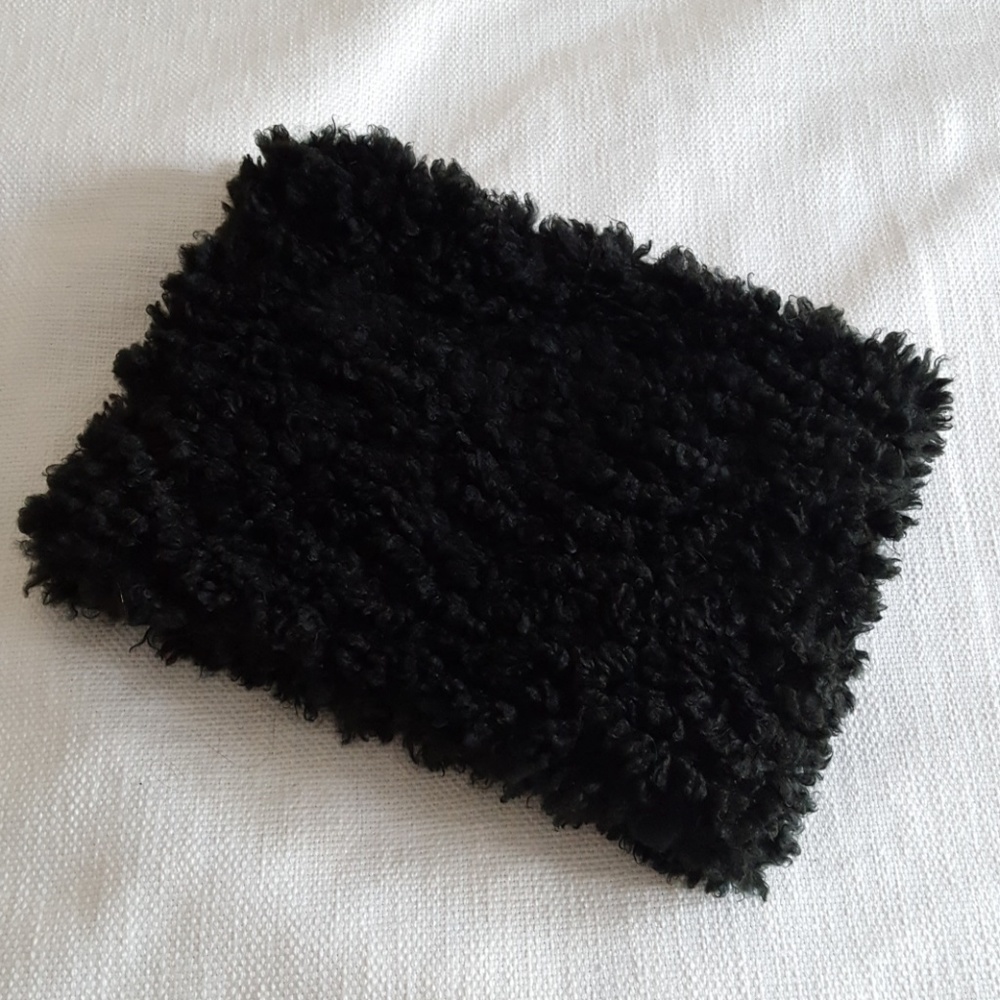 Black single loop infinity scarf